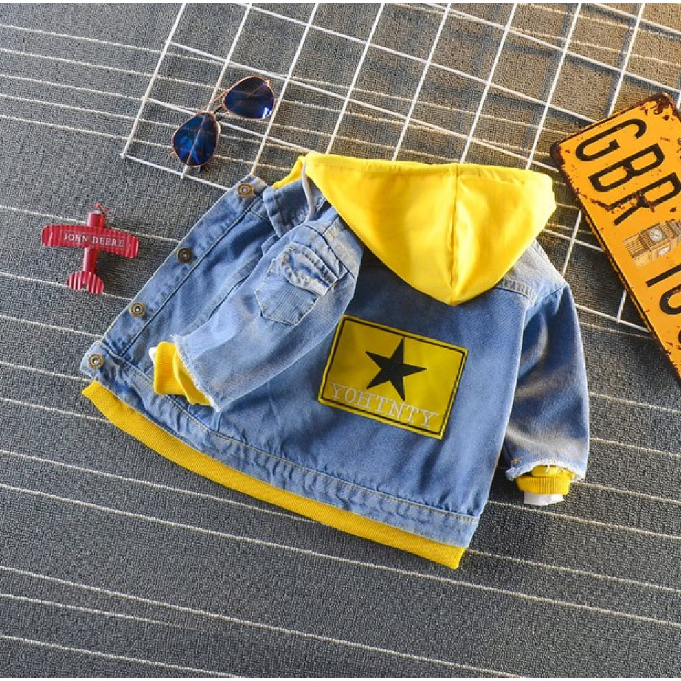 Джинсівка YOHNTNTY з жовтими вставками 10541