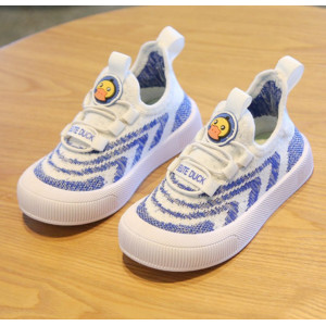 Кеди повсякденні Beute Duck білі з синіми смужками