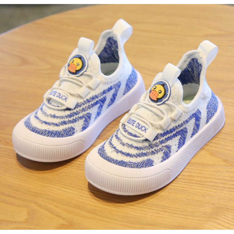 Кеди повсякденні Beute Duck білі з синіми смужками