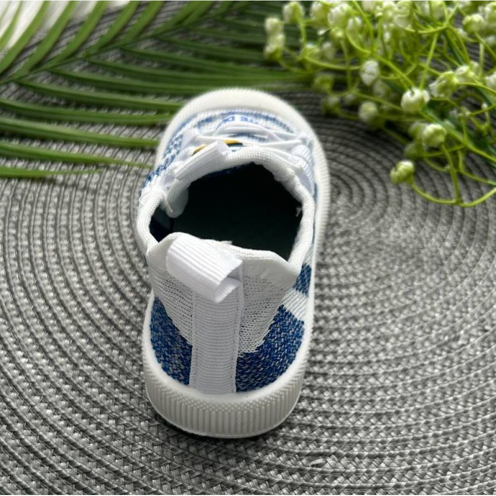 Кеди повсякденні Beute Duck білі з синіми смужками