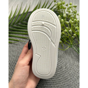 Кеди повсякденні Beute Duck білі з синіми смужками