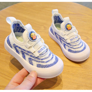 Кеди повсякденні Beute Duck білі з синіми смужками