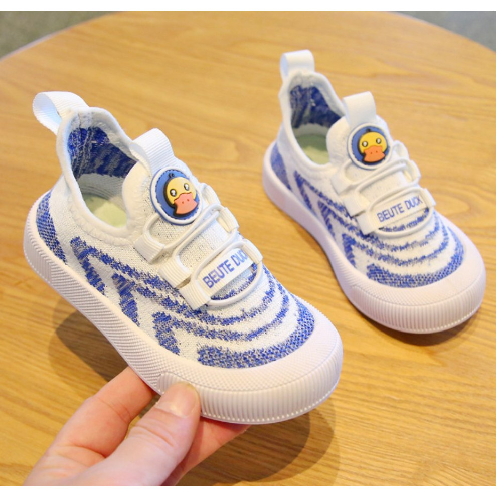 Кеди повсякденні Beute Duck білі з синіми смужками