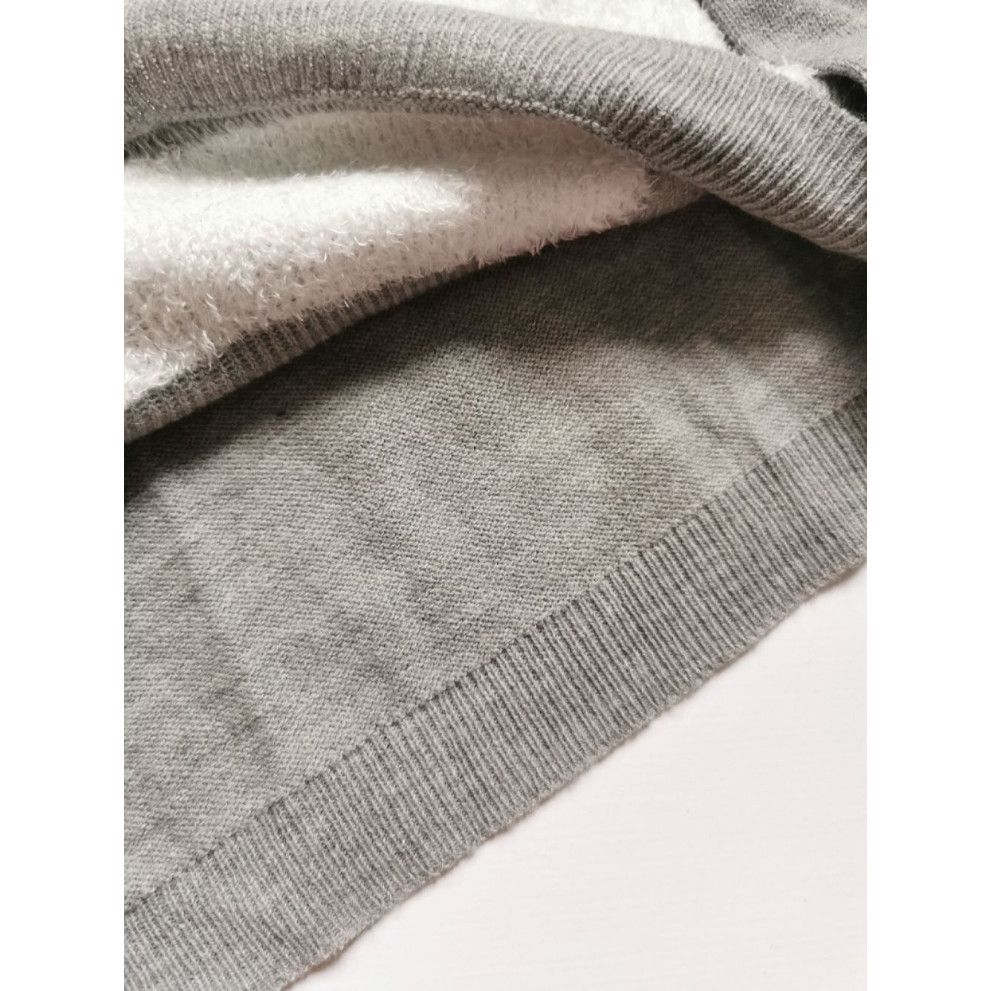 Кофта для дівчинки сіра з ведмедиком 30210