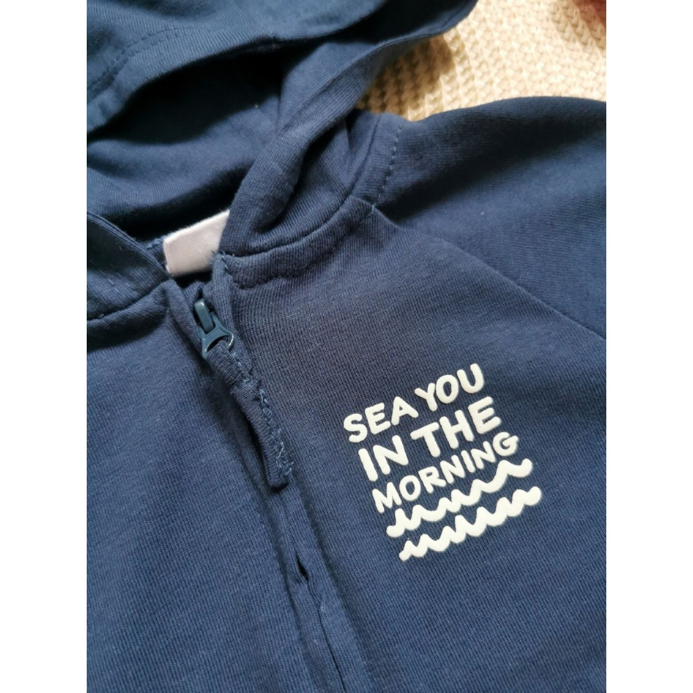 Кофтинка темно-синя на блискавці темно-синя 30145