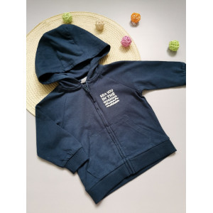 Кофтинка темно-синя на блискавці темно-синя 30145