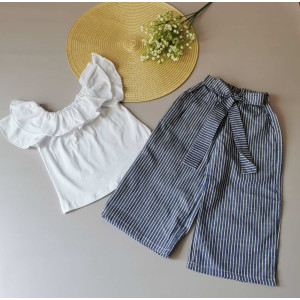 Комплект дівчинці полосаті штанці 2141