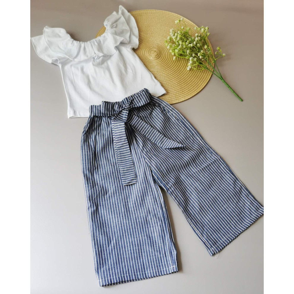 Комплект дівчинці полосаті штанці 2141