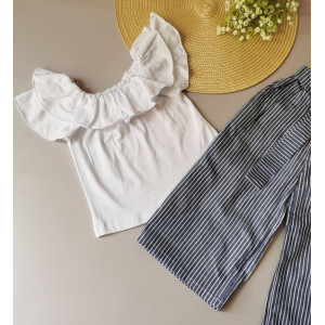 Комплект дівчинці полосаті штанці 2141