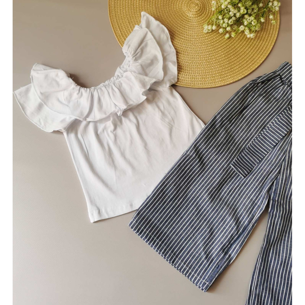 Комплект дівчинці полосаті штанці 2141