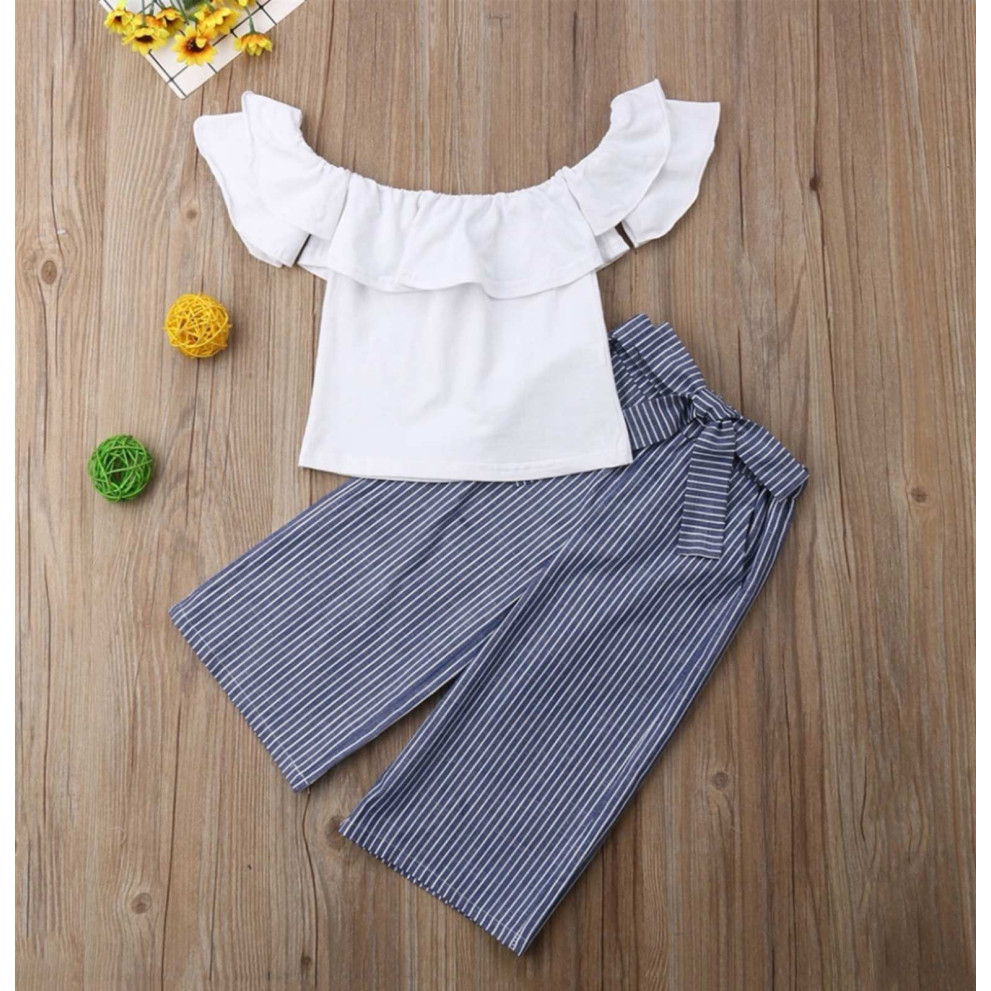 Комплект дівчинці полосаті штанці 2141
