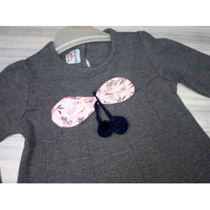 Комплект для дівчинки Бантик сірий 4801