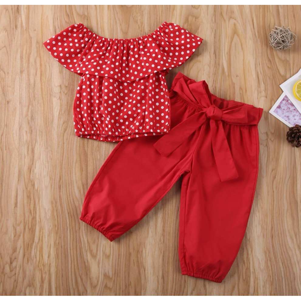 Комплект для дівчинки червоний 2146