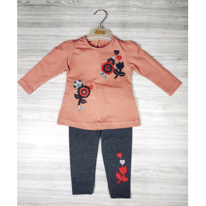 Комплект для дівчинки Flowers темно-рожевий 4760