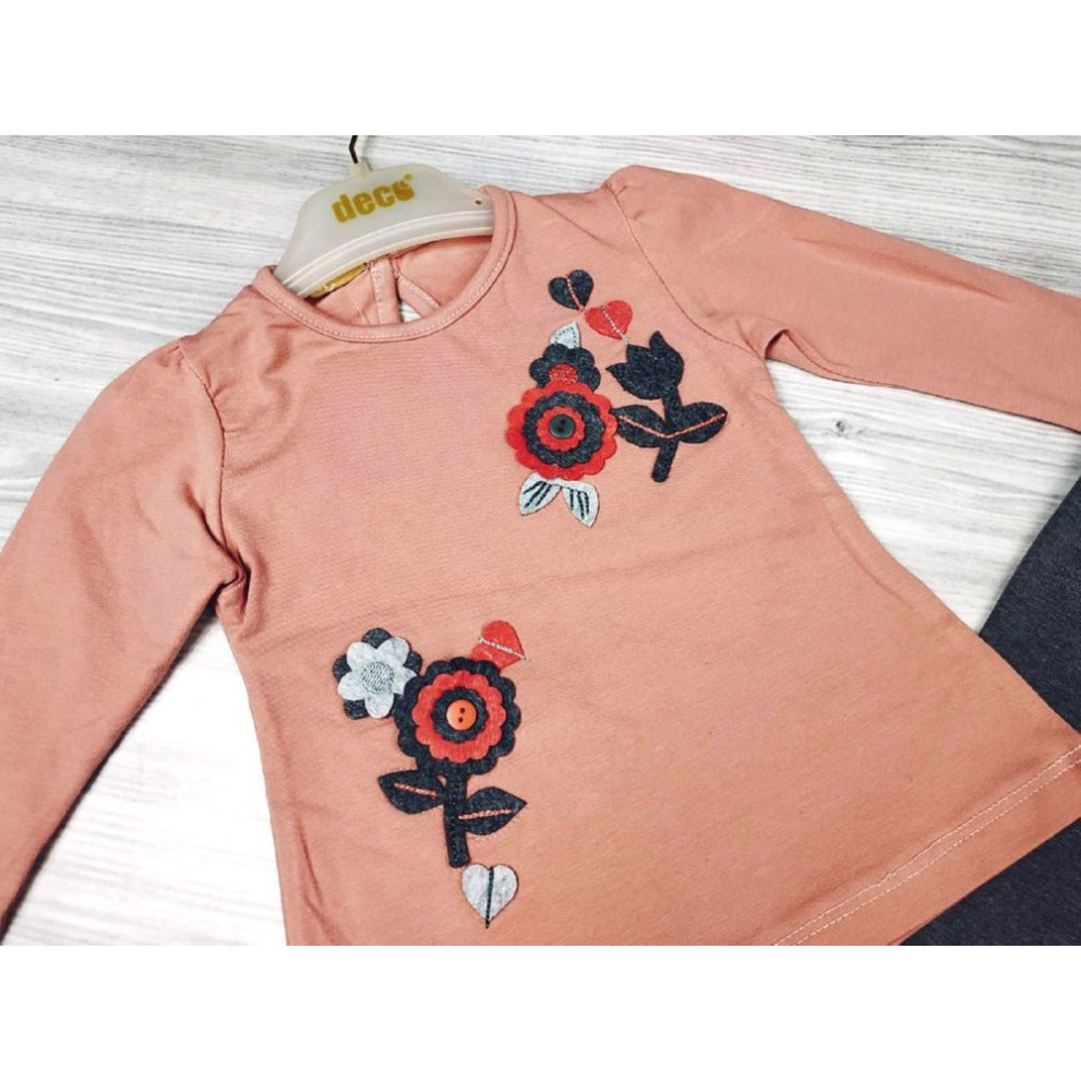 Комплект для дівчинки Flowers темно-рожевий 4760