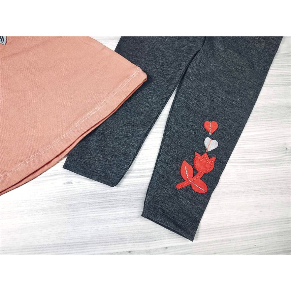 Комплект для дівчинки Flowers темно-рожевий 4760