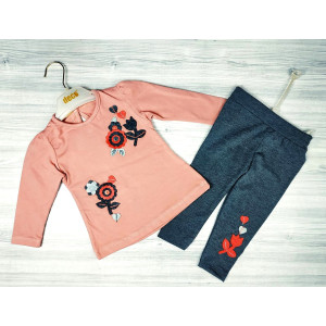 Комплект для дівчинки Flowers темно-рожевий 4760