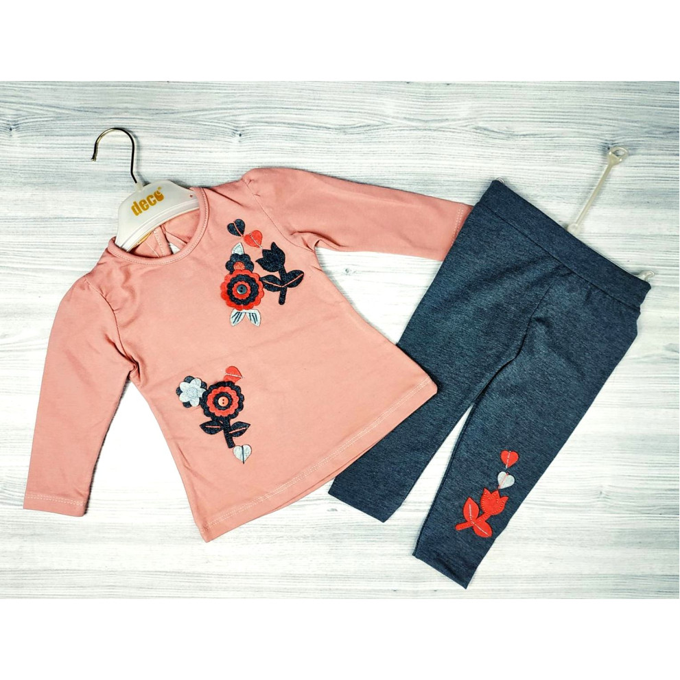 Комплект для дівчинки Flowers темно-рожевий 4760