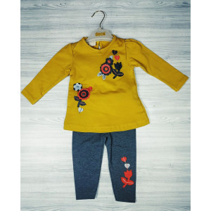 Комплект для дівчинки Flowers жовтий 4761