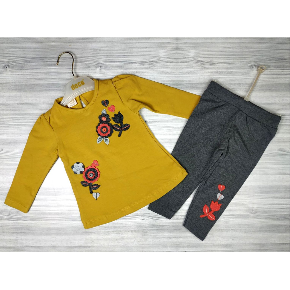 Комплект для дівчинки Flowers жовтий 4761
