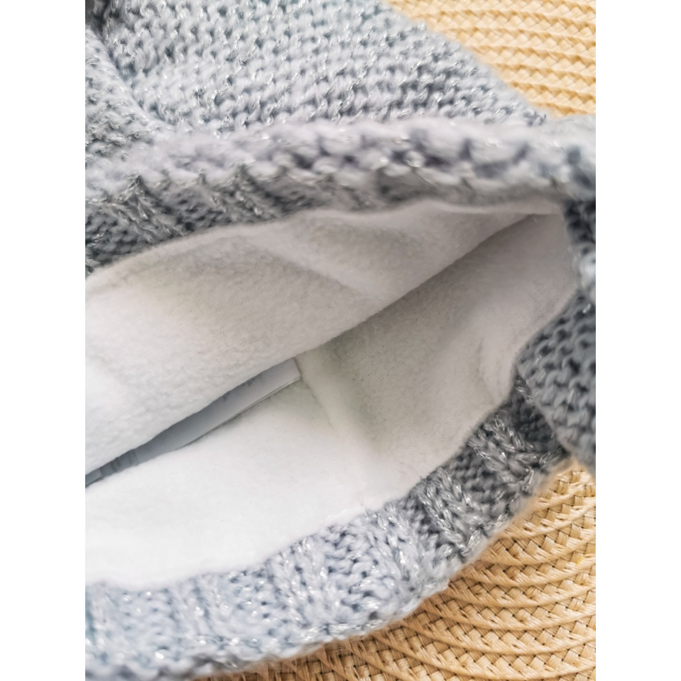 Комплект для дівчинки сріблястий шапка і шарфик 30115