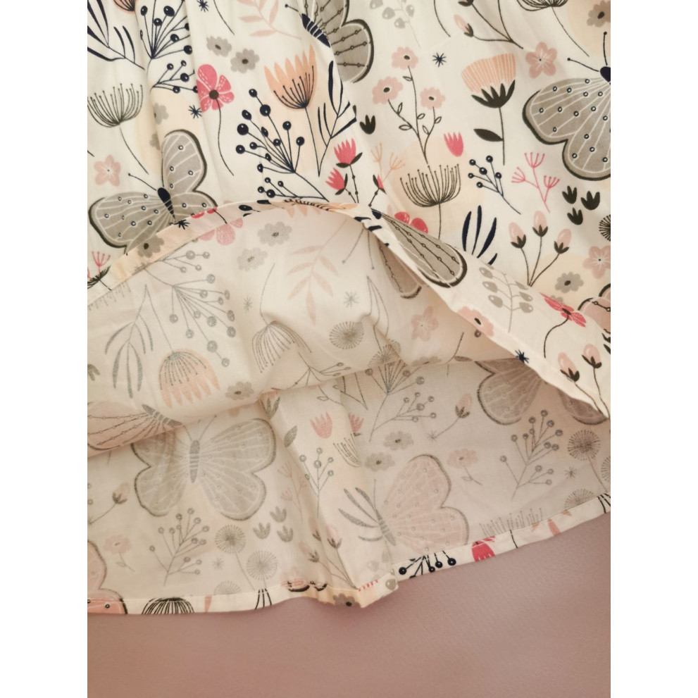 Комплект для дівчинки сукня і капелюшок Метелики рожевий 10064