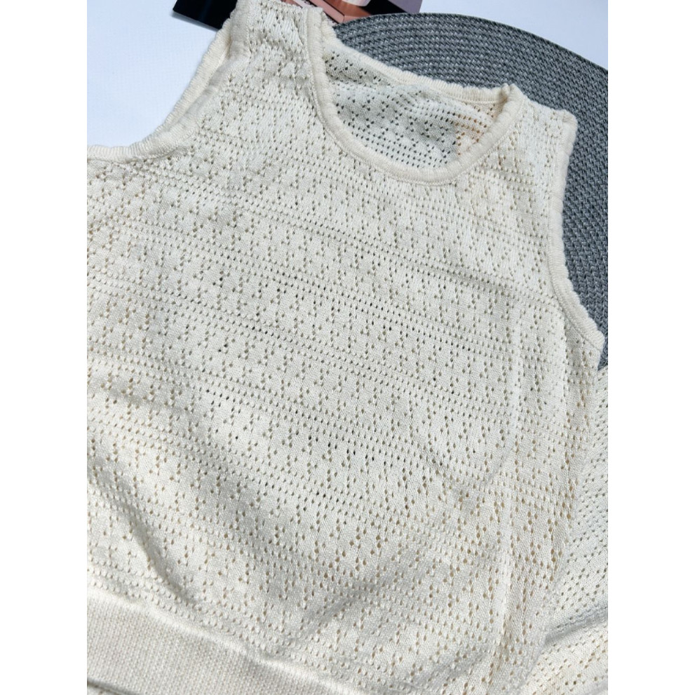 Комплект на літо для дівчинки зі штанцями в'язаний 10474