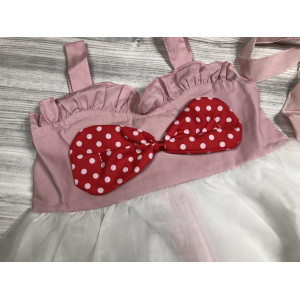 Комплект сукня+шляпка рожевий 4073