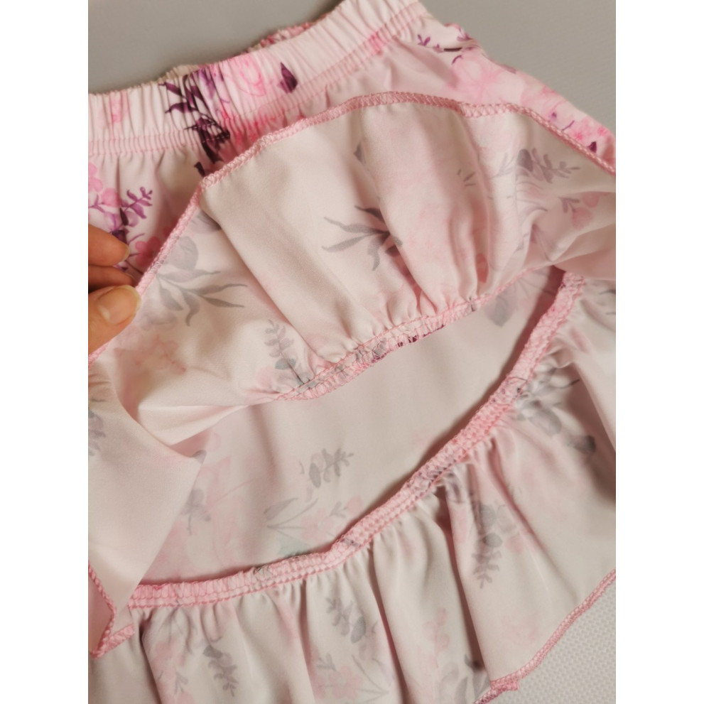 Комплектик на літо для дівчинки зі спідничкою рожевий 10072