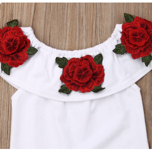 Костюм для дівчинки з шортами білий 10507