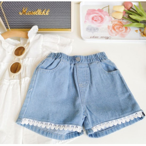 Костюм для дівчинки з джинсовими шортами 10516