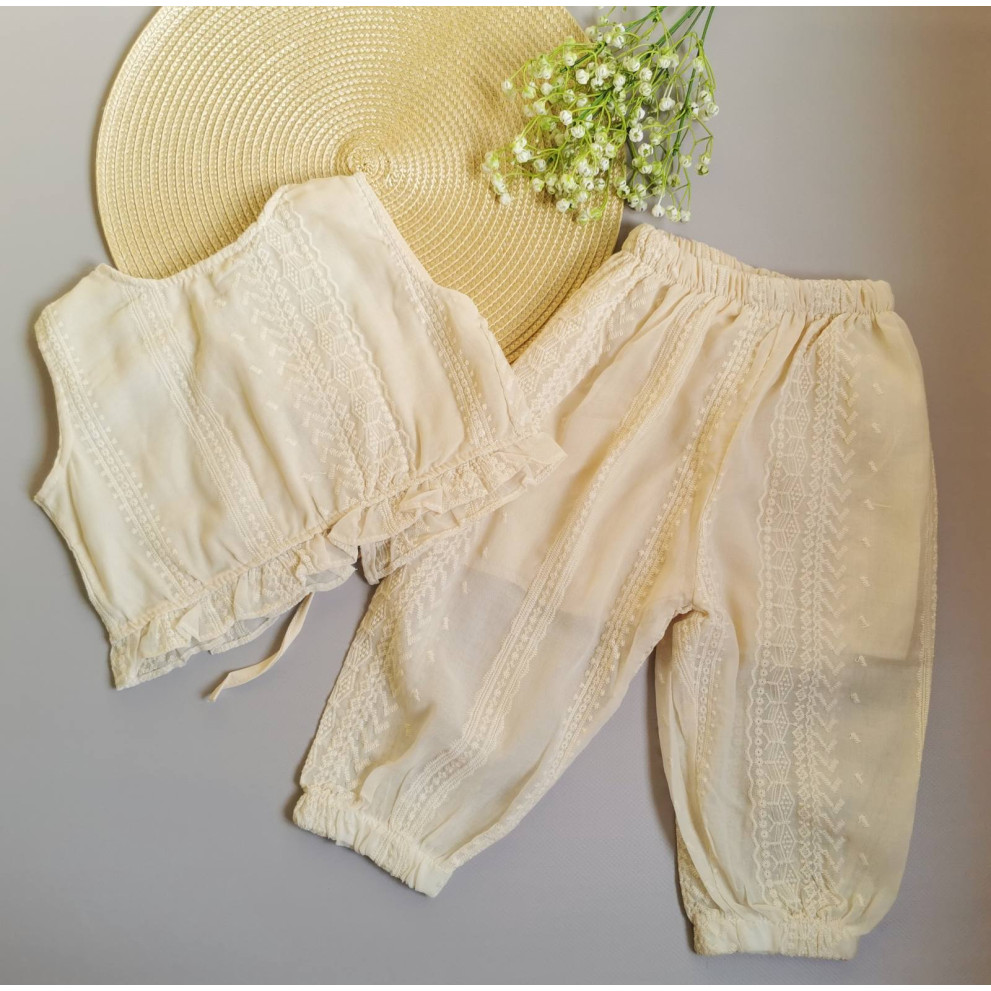 Костюм для дівчинки на літо беж 10080