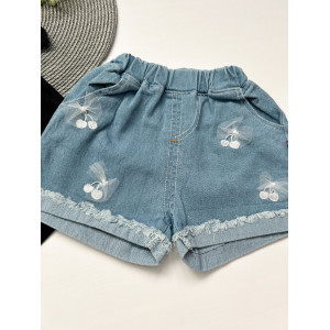 Костюм для дівчинки з джинсовими шортами Зайчик 10526