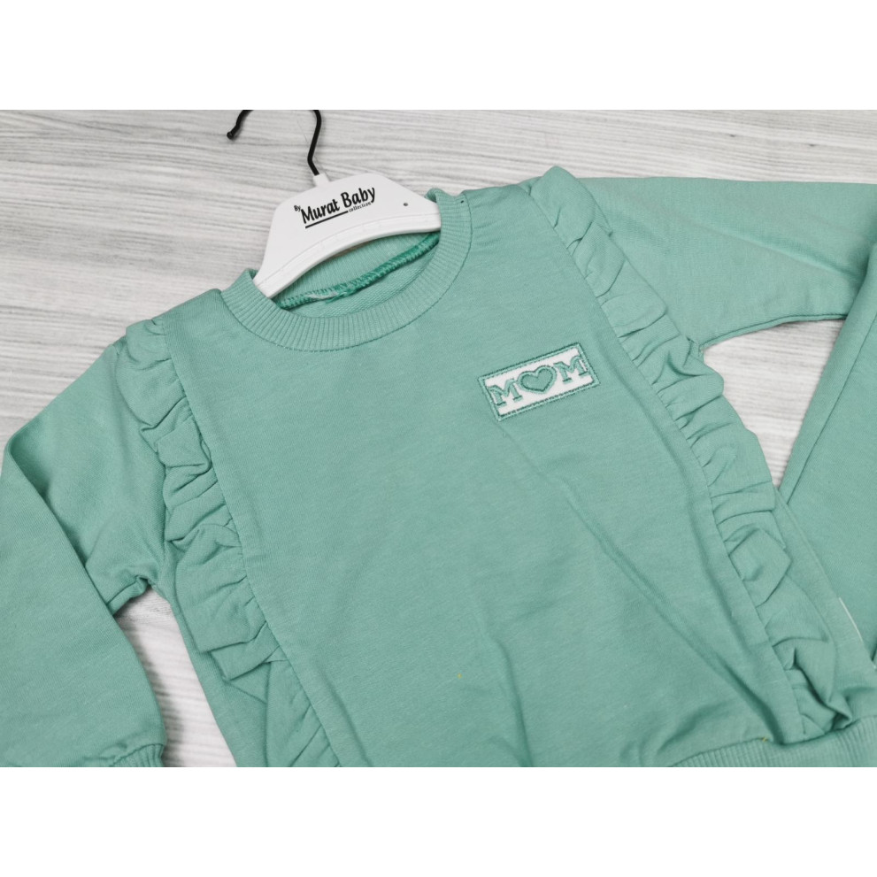 Костюм для дівчинки зелений Mom 1771