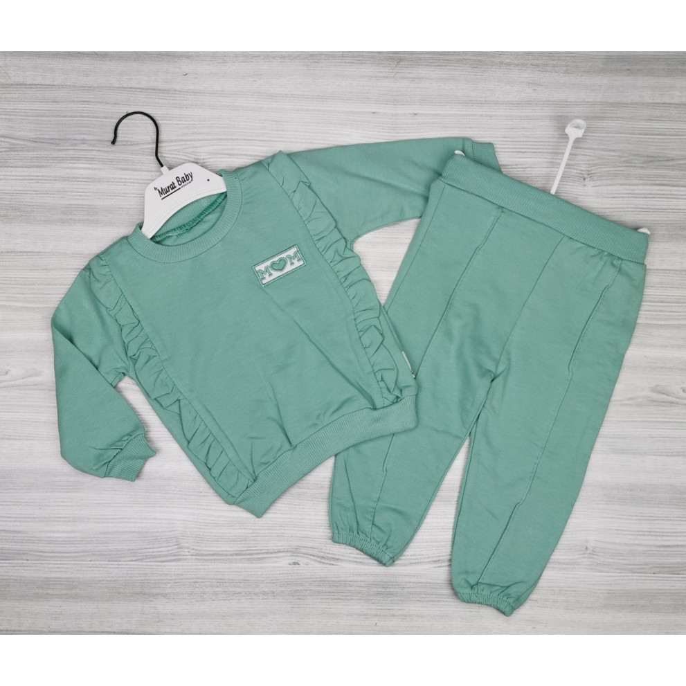 Костюм для дівчинки зелений Mom 1771