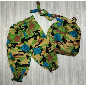 Костюм літній для дівчинки зелений 3109