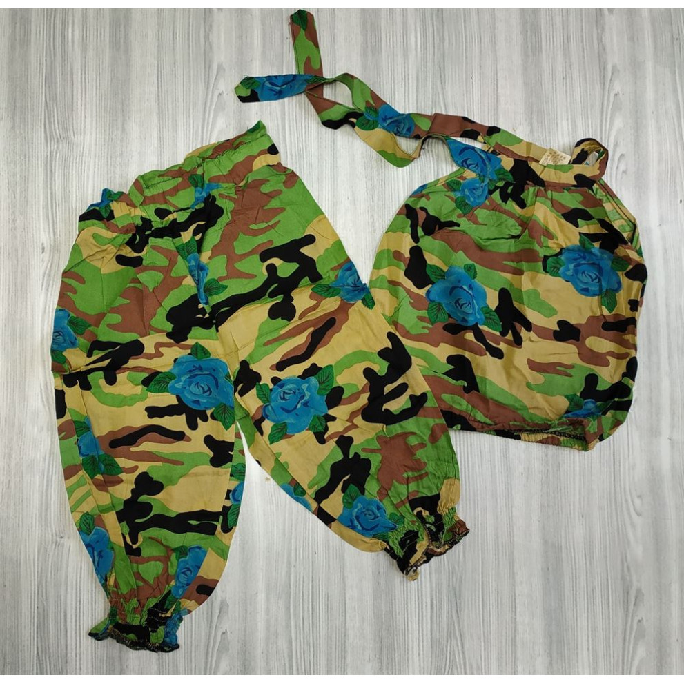 Костюм літній для дівчинки зелений 3109