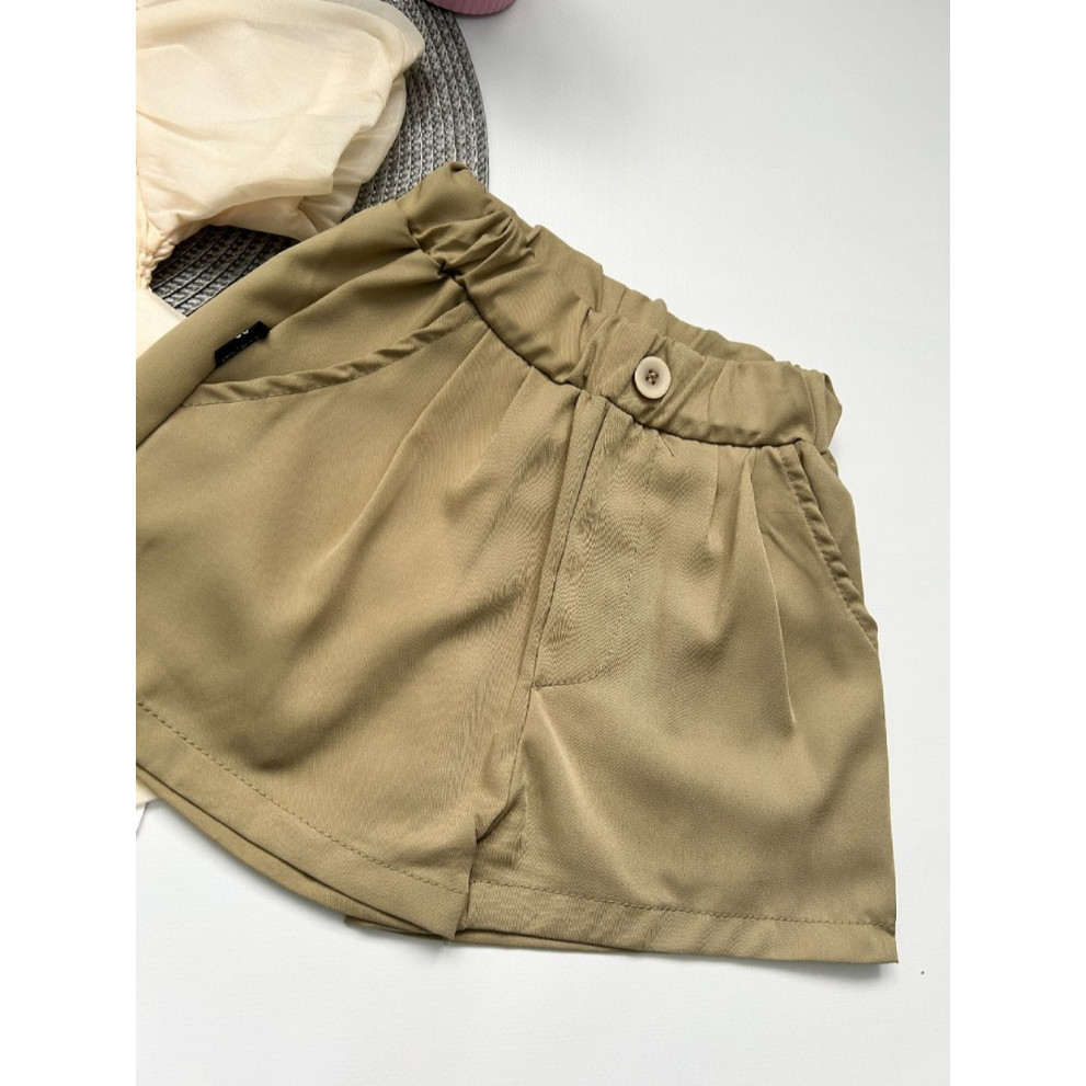 Костюм на літо для дівчинки блузка і шорти 10475