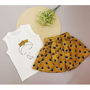 Костюм на літо для дівчинки жовтий Girl 10058