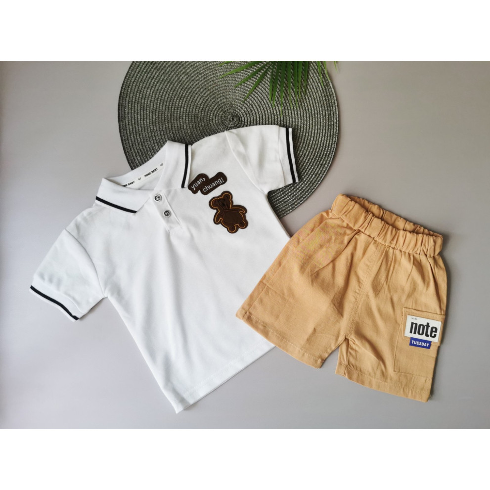 Костюм на літо хлопчику Note білий 2119