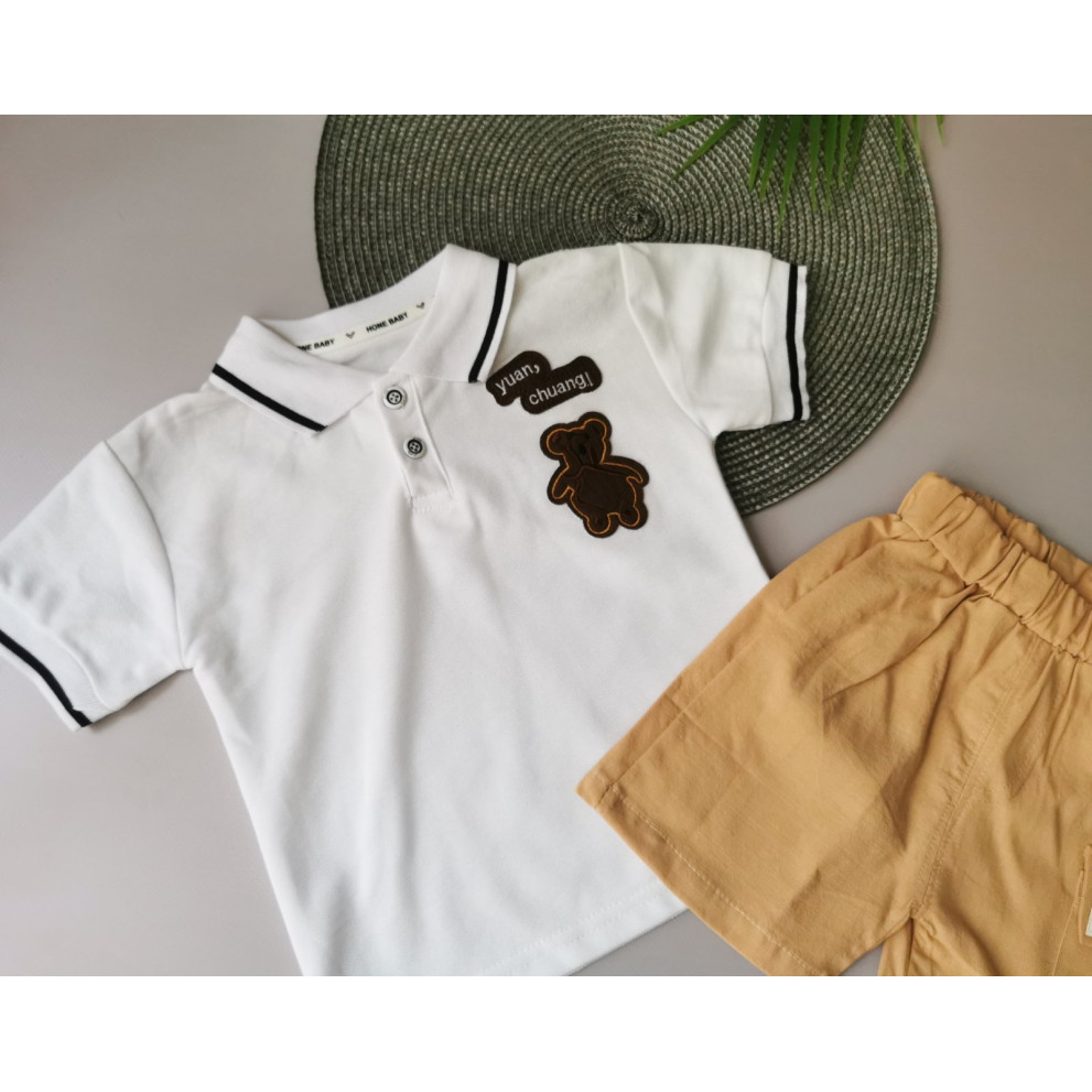 Костюм на літо хлопчику Note білий 2119