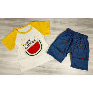 Костюм на літо хлопчику Summer Enjoy жовтий 4202