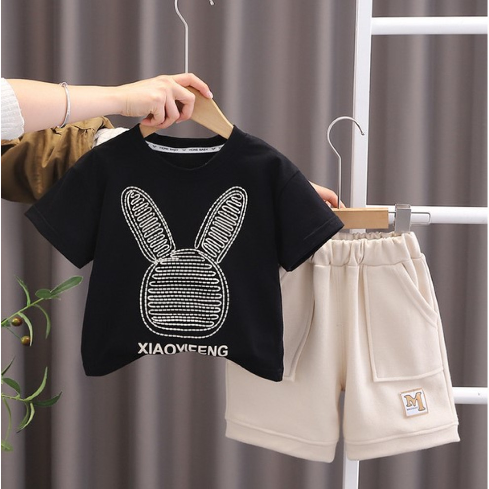 Костюм на літо хлопчику з зайчиком Xiaoyifeng 10494