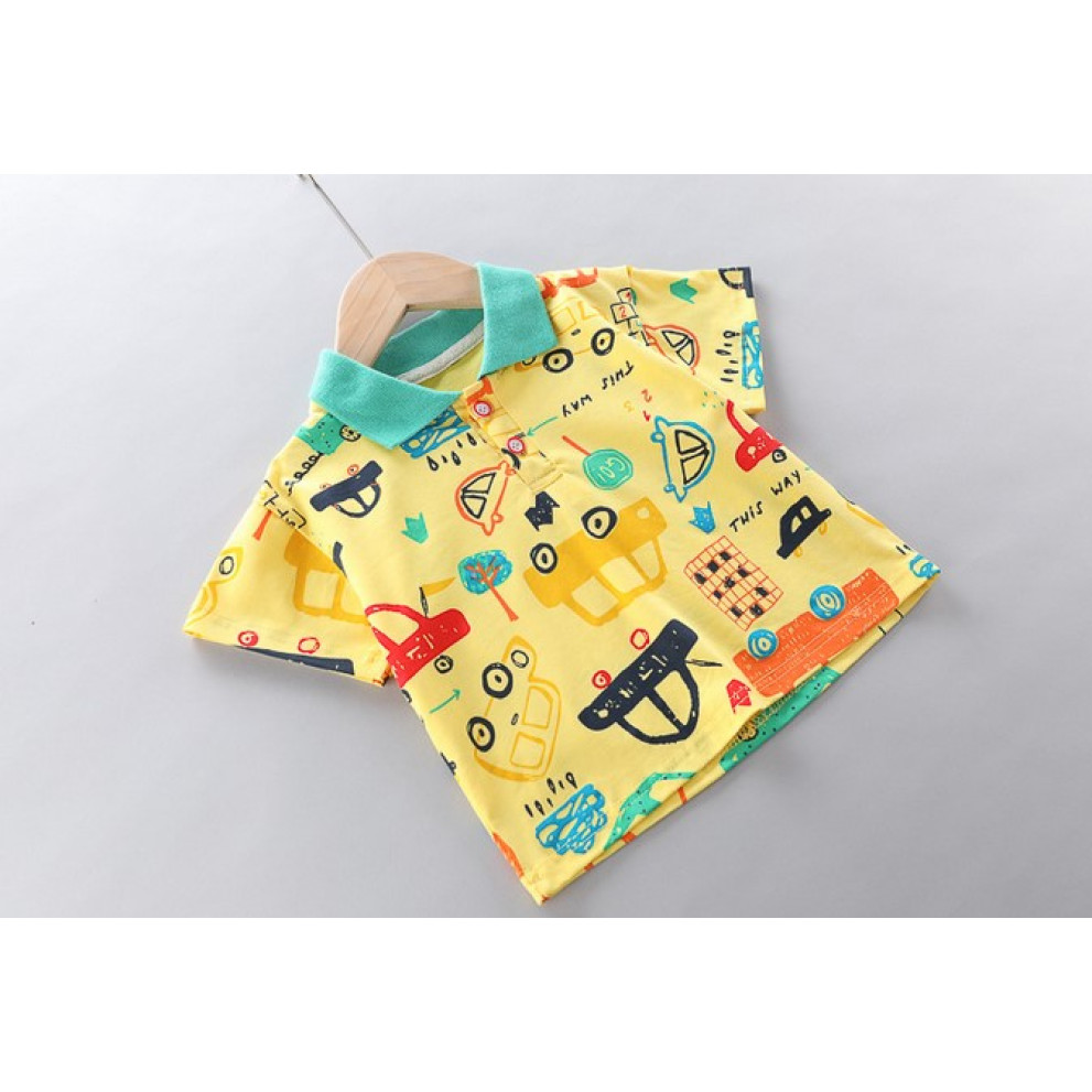 Костюм на літо хлопчику жовта футболка і шорти Cars 10531