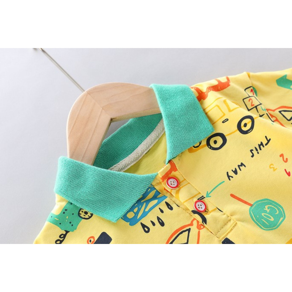 Костюм на літо хлопчику жовта футболка і шорти Cars 10531