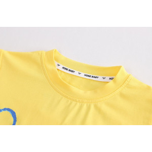 Костюм на літо хлопчику жовта футболка і шорти в ведмедиками 10496