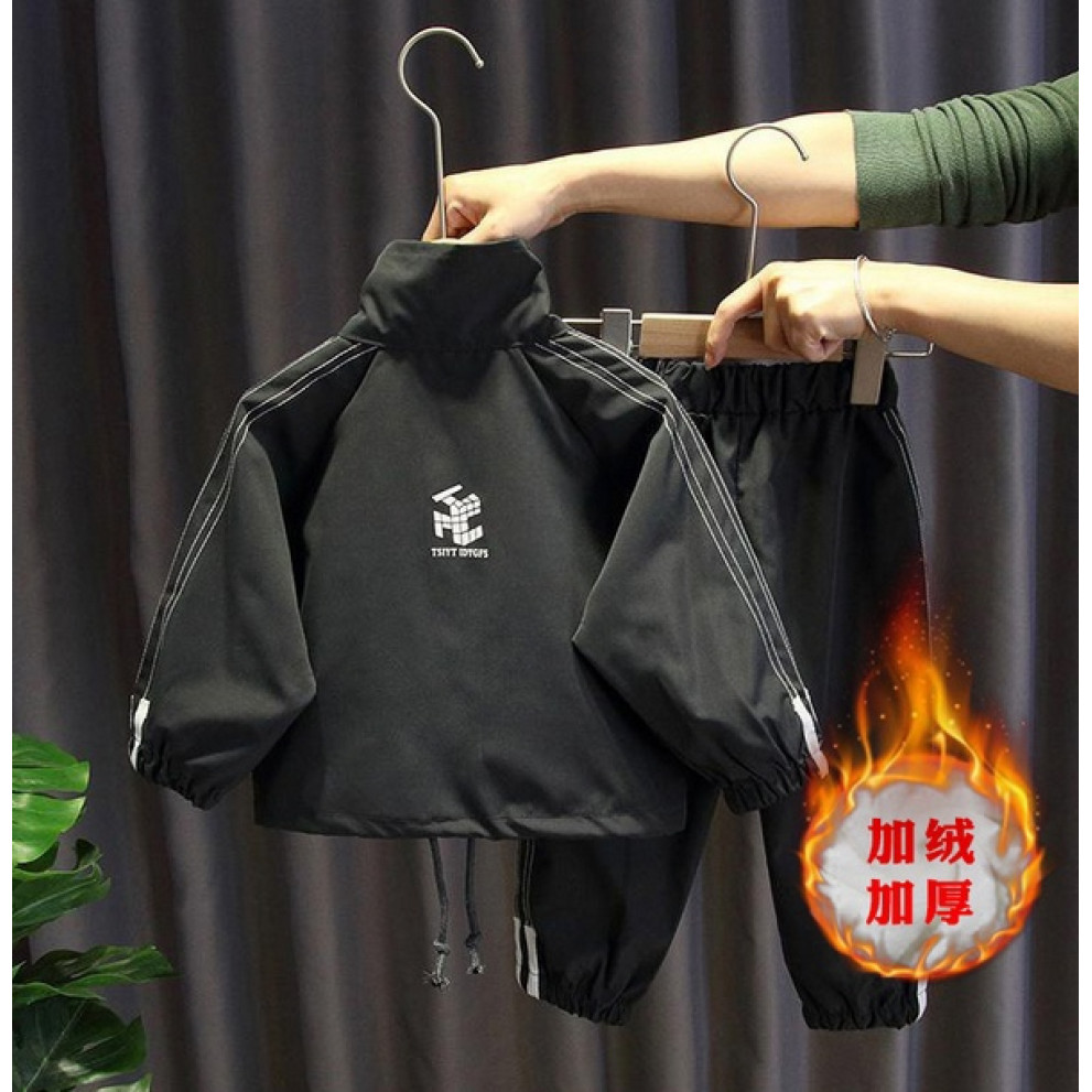 Костюм спортивний утеплений чорний 10163