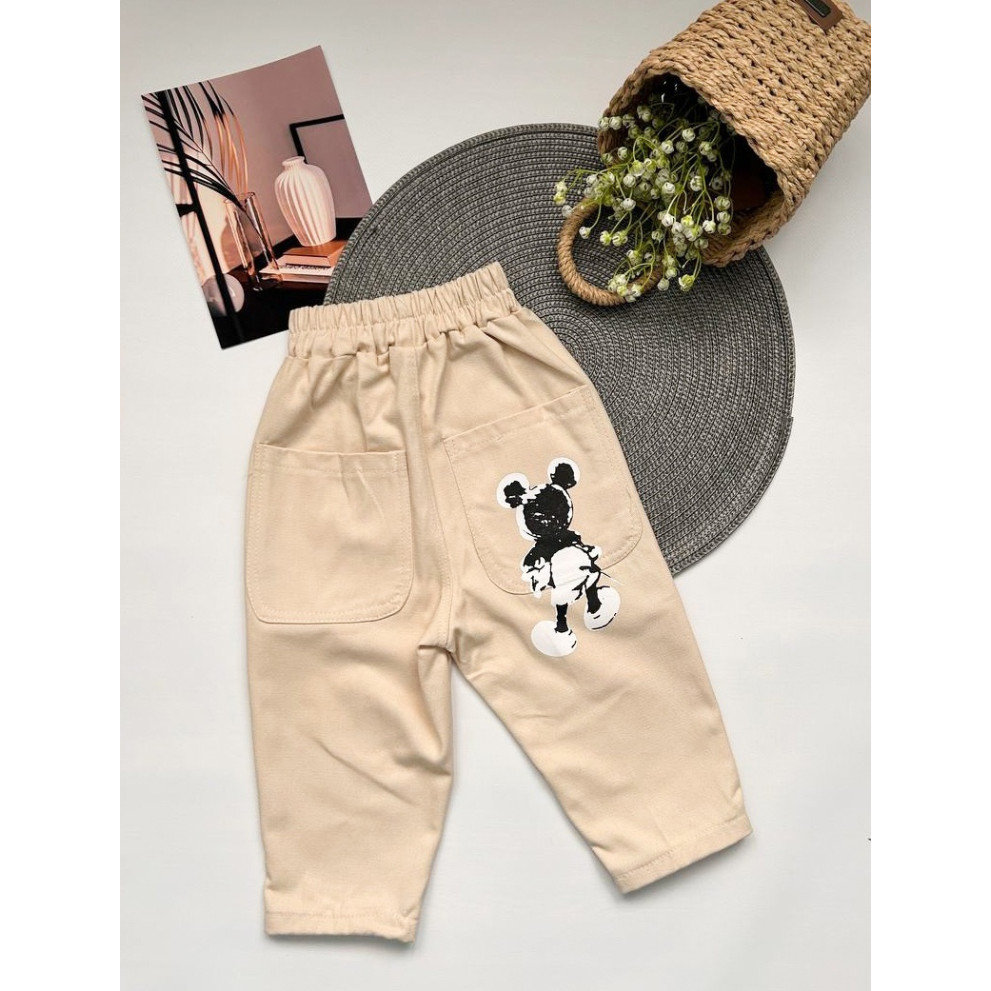 Котонові штанці хлопчику світлі 10396