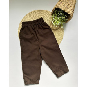 Котонові штанці хлопчику темно-сірі 10395