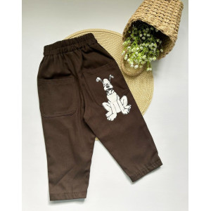 Котонові штанці хлопчику темно-сірі 10395